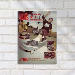 Quadro Decorativo Vans Skatista Propaganda
