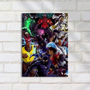 Quadro Decorativo Herois Afro Americanos Quadrinhos