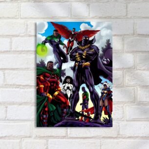 Quadro Decorativo Herois Em Equipe Floresta