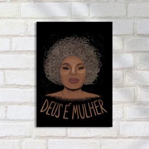 Quadro Decorativo Deus E Mulher Ilustracao