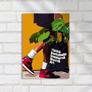 Quadro Decorativo Sapatos Vermelhos E Bolsa