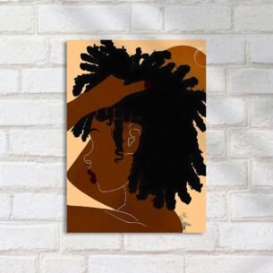 Quadro Decorativo Arte Mulher Lateral Cabelos