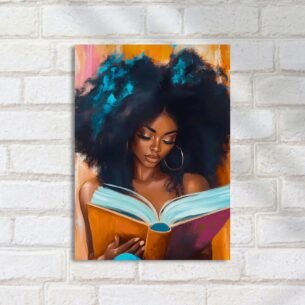Quadro Decorativo Mulher Lendo Livro
