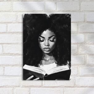 Quadro Decorativo Mulher Lendo Livro