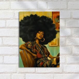 Quadro Decorativo Mulher Afro Arte Retrato