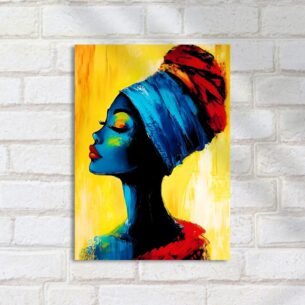 Quadro Decorativo Retrato Pintura Colorida