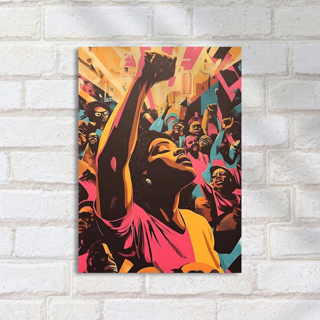 Quadro Decorativo Protesto Poder Comunidade