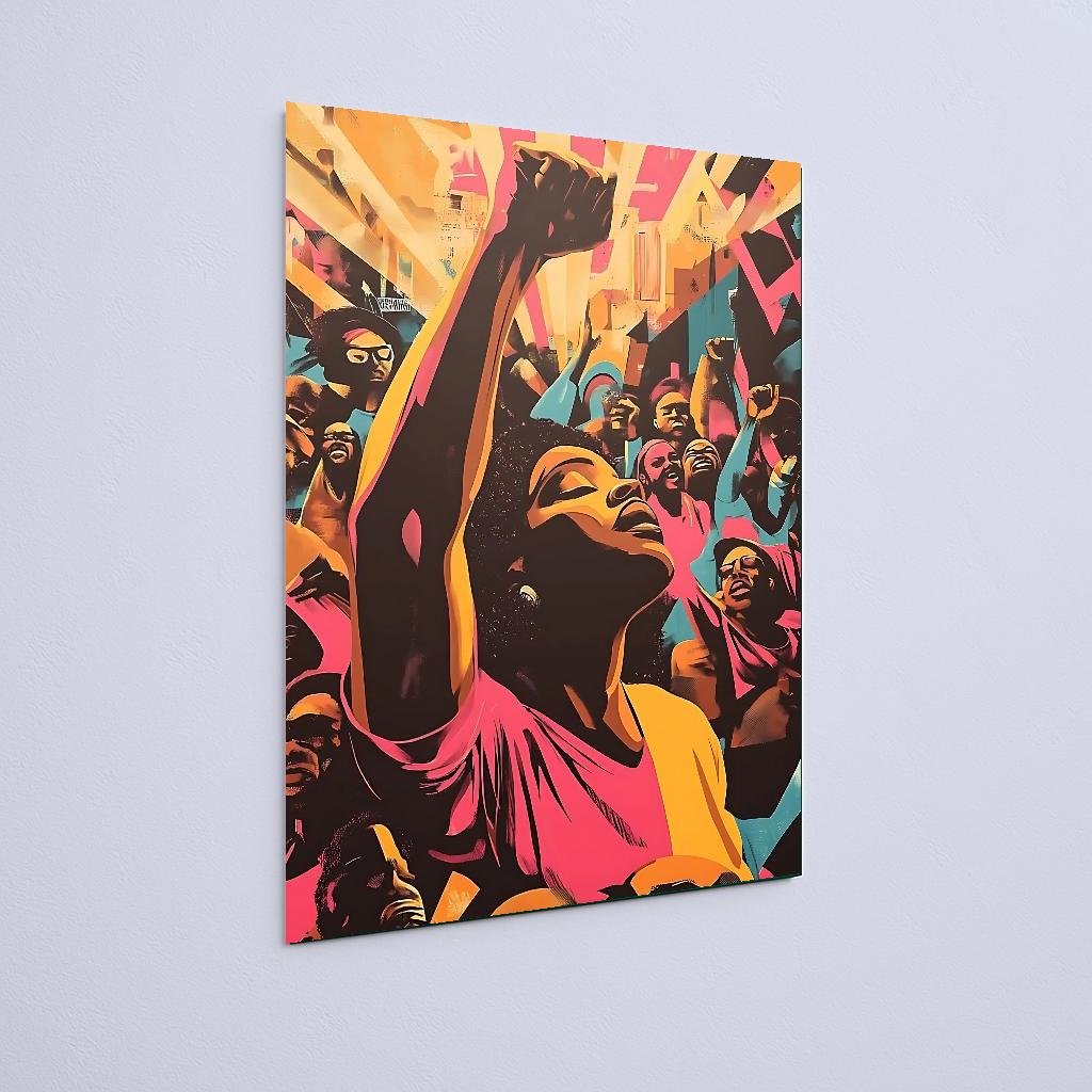 Quadro Decorativo Protesto Poder Comunidade - Imagem 2