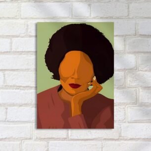 Quadro Decorativo Mulher Ilustrada Sem Rosto