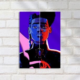 Quadro Decorativo Spider Man Dividido Cores