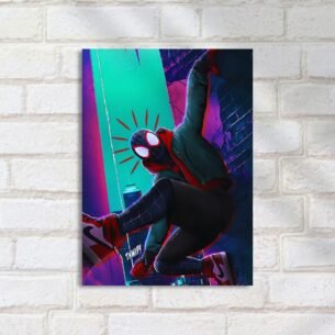 Quadro Decorativo Miles Homem Aranha Saltando