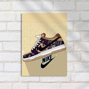 Quadro Decorativo Nike Sneaker Travis Scott