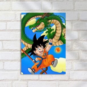 Quadro Decorativo Goku Nimbus Shenlong Dragonball