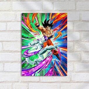 Quadro Decorativo Goku Vs Freeza Batalha