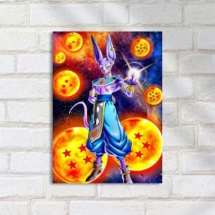Quadro Decorativo Beerus Esferas Do Dragao