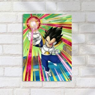 Quadro Decorativo Vegeta Atacando Com Poder