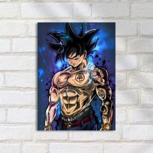 Quadro Decorativo Goku Tatuagem Anime