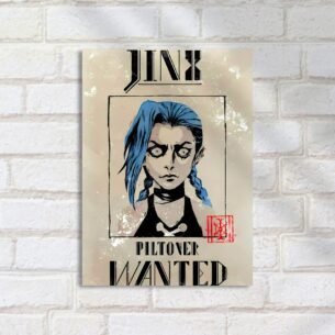 Quadro Decorativo Jinx Cartaz Procurada Piltover