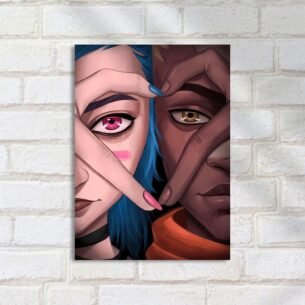 Quadro Decorativo Dupla Rosto Detalhe Arte