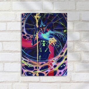 Quadro Decorativo Mago Colorido Cajado Luz