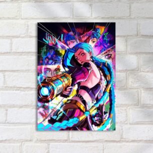 Quadro Decorativo Jinx Arcane Grafite Arte