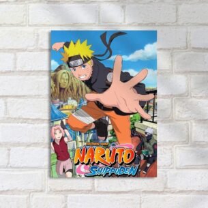 Quadro Decorativo Naruto Shippuden Personagens Saltando