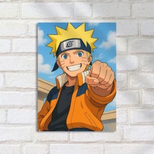 Quadro Decorativo Naruto Sorrindo Determinacao