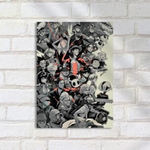 Quadro Decorativo Multiples Personagens Crossover Arte