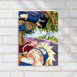 Quadro Decorativo Naruto Sakura Sasuke Floresta