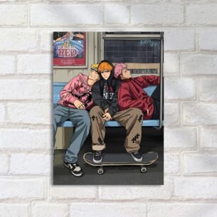 Quadro Decorativo Naruto Ichigo Yuji Metro