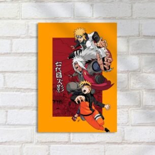 Quadro Decorativo Naruto Jiraiya Minato Saltando