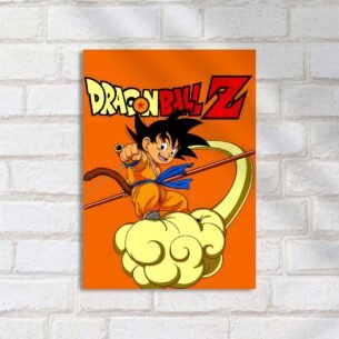 Quadro Decorativo Goku Nuvem Nimbus Voando