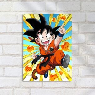 Quadro Decorativo Goku Infantil Esferas Dragao