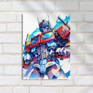 Quadro Decorativo Transformer Optimus Prime Colorido