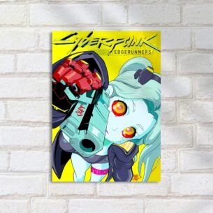 Quadro Decorativo Cyberpunk Edgerunners Personagem Armadura