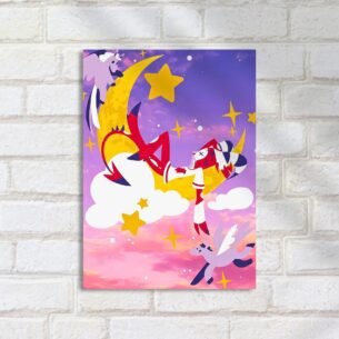 Quadro Decorativo Cerberus Lua Estrelas Cavalo