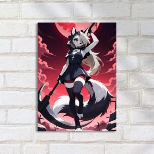 Quadro Decorativo Loba Foice Lua Vermelha