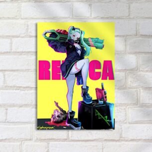Quadro Decorativo Rebecca Cyberpunk Pistola