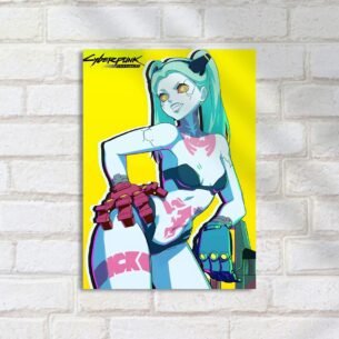 Quadro Decorativo Cyberpunk Edgerunners Lucy Sorrindo