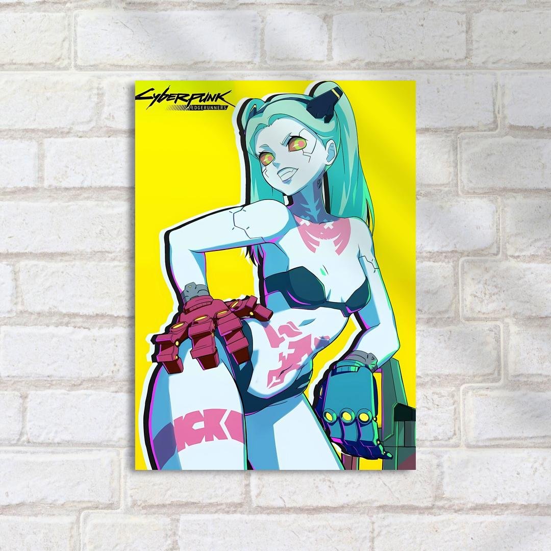Quadro Decorativo Cyberpunk Edgerunners Lucy Sorrindo
