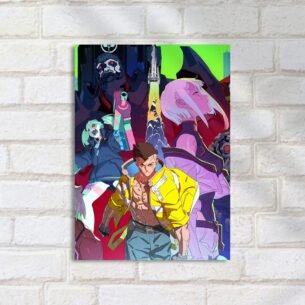 Quadro Decorativo Cyberpunk Edgerunners Personagens Arte