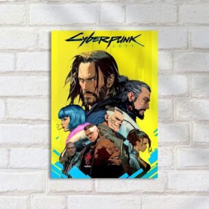 Quadro Decorativo Cyberpunk 2077 Personagens Capa
