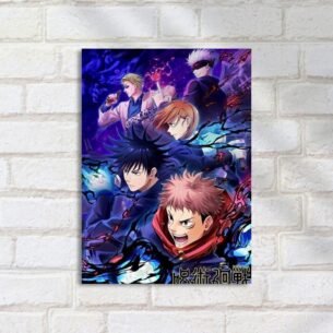 Quadro Decorativo Jujutsu Kaisen Personagens Poderes