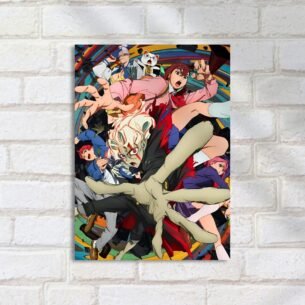 Quadro Decorativo Jujutsu Kaisen Personagens Cenario