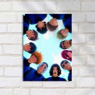 Quadro Decorativo Jogadores Anime Campo Circulo