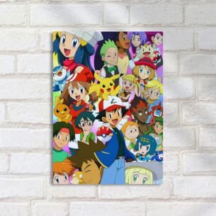 Quadro Decorativo Pokemon Personagens Pikachu Ash