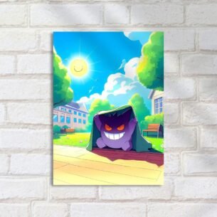 Quadro Decorativo Gengar Sorridente Sol Dia