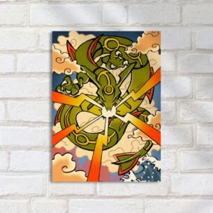 Quadro Decorativo Rayquaza Voando Espiral
