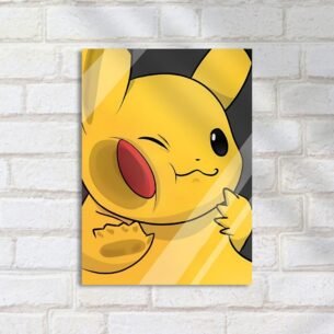 Quadro Decorativo Pikachu Piscando Feliz