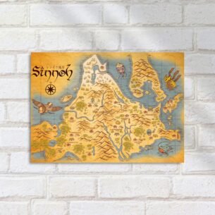 Quadro Decorativo Mapa Jogo Estilo Antigo